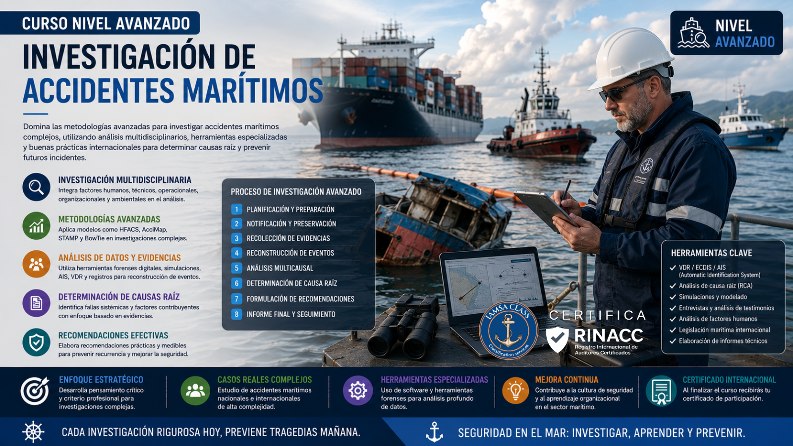 Investigación de Accidentes Marítimos - Nivel avanzado