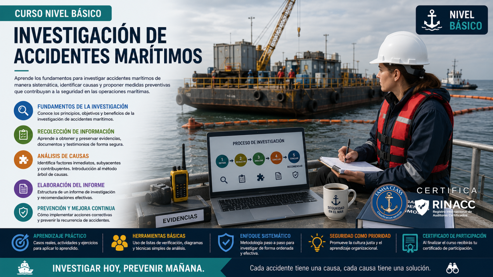 Investigación de Accidentes Marítimos - Nivel básico